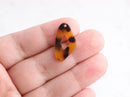 4 Tortoise Shell Beads, Irregular Triangle Polygon Charms, Organic Shape, Tortoise Pattern Leopard Print, Teardrop Organic Charm VG026-24-TT