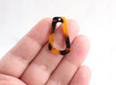 4 Amber Tortoise Shell Earring Drops, Acrylic Connector Triangle Link, Turtle Shell Jewelry Findings, Animal Print Unusual Shape VG025-30-TT