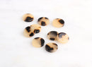 4 Sequin Charms in Yellow Tortoise Shell, Earring Parts, Tiny Circle Charm Dot, Yellow Acetate Acrylic, Small Round Blanks, CN044-13-BT