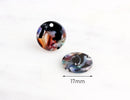 4 Multicolor Tortoise Circles, Acrylic Acetate Earring Blank Medium Disc 17mm, DIY Tortoise Shell Resin Findings, Bracelet Disc CN045-17-DMC