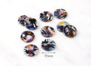4 Multicolor Tortoise Circles, Acrylic Acetate Earring Blank Medium Disc 17mm, DIY Tortoise Shell Resin Findings, Bracelet Disc CN045-17-DMC
