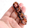 1ft Large Tortoise Shell Chain, 30mm, Rich Brown Acrylic, Extra Chunky, For Purse Chains