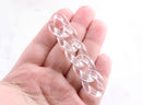 1ft Clear Acrylic Chain Links, 24mm, Transparent, For Cuban Link Necklaces and Bracelets