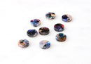 4 Laser Cut Acrylic Discs for Earring Findings, Plastic Circle Blank Earring Stud Base, Colored Drop Multi Color Tortoise Shell CN048-10-DMC