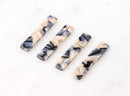 4 Necklace Bar Blanks in Ivory Tortoise, Short Bars 7mm, Plastic Tortoise Shell Supply, Beige Acetate Charm, Neutral Colors, BAR025-35-ABN