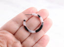 Ash Blonde Tortoise Hoop Earring Supply, 1 Pair, 3cm Hoops Acrylic, Acetate Tortoise Shell Hoops, Mini Hoops, Small Thin Hoops EAR039-30-AWT