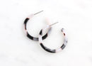 Ash Blonde Tortoise Hoop Earring Supply, 1 Pair, 3cm Hoops Acrylic, Acetate Tortoise Shell Hoops, Mini Hoops, Small Thin Hoops EAR039-30-AWT