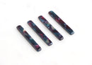 4 Thin Stick Charms, Galaxy Marble in Purple and Green, Cellulose Acetate, 35mm x 5mm