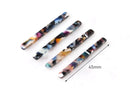 4 Extra Long Bars, Rainbow Acetate Charms, Cellulose Acetate Shapes, DIY Tortoise Shell Blanks, Long Skinny Bar Necklace Blank BAR013-45-DMC
