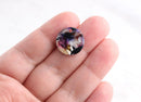 4 Multicolor Tortoise Circles, Acrylic Acetate Earring Blank Medium Disc 17mm, DIY Tortoise Shell Resin Findings, Bracelet Disc CN045-17-DMC
