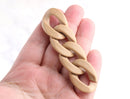 1ft Light Brown Acrylic Chain Links, 30mm, Beige and Taupe Colored, For Purse Handles