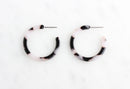 Ash Blonde Tortoise Hoop Earring Supply, 1 Pair, 3cm Hoops Acrylic, Acetate Tortoise Shell Hoops, Mini Hoops, Small Thin Hoops EAR039-30-AWT