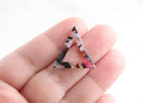 4 Flat Triangle Charms, Cut Out Triangle, Acetate Triangle Marble, Hollow Triangle Pendant Tortoise Shell, Colorful Resin Shape TR014-26-KMC