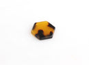 4 Mini Hexagon Blanks, Little Hexagon Pendant, Honeycomb Charm, Small Hexagon Charms, Terrazzo Beads, Classic Tortoise Shell, DX024-17-TT
