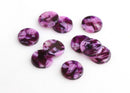 4 Dark Purple Circle Charms, CN077-15-PL01