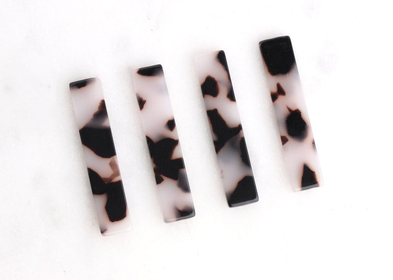 4 Ash Blonde Tortoise Shell Bar Blanks, No Holes, Cellulose Acetate, 35 x 7mm