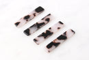 4 Ash Blonde Tortoise Shell Bar Blanks, No Holes, Cellulose Acetate, 35 x 7mm