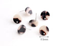 4 Blonde Tortoise Stud Earring Findings, Beige Tortoise Shell Ear Stud Findings, Acrylic Blank Earring Stud, Flat Post Earrings EAR044-11-WT
