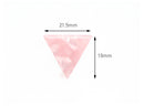 4 Inverted Triangle Charms, Blush Pink Marble, Pastel Colors, Cellulose Acetate, 21.5 x 19mm