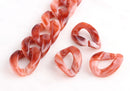 1ft Large Red Acrylic Chain Links, 30mm, Marble, For Purse Handle Straps