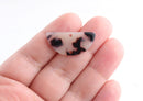 2 Half Circle Connectors with Two Holes, Blonde Tortoise Shell, Cellulose Acetate, 29 x 13.75mm