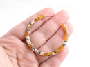 Flat Hoops in Yellow, 1 Pair, Tortoise Shell Earring Findings, Acetate Hoop Earrings, Dainty Hoop Earrings, Extra Large Hoops, EAR043-50-YWB