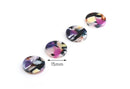 4 Small Acrylic Circle Blanks, Colorful Tortoise Shell Supply, Stud Acetate Earring Supplies, Resin Disks, Small Circle Charms, CN094-15-KMC