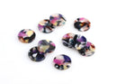 4 Small Acrylic Circle Blanks, Colorful Tortoise Shell Supply, Stud Acetate Earring Supplies, Resin Disks, Small Circle Charms, CN094-15-KMC