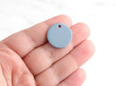 3 Dusty Blue Acrylic Earring Blanks, Medium Circle Drops, 2mm Hole, Small Round Acrylic Discs, Robin's Egg Blue Resin Drops, CN072-20-U01