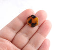 4 Mini Hexagon Blanks, Little Hexagon Pendant, Honeycomb Charm, Small Hexagon Charms, Terrazzo Beads, Classic Tortoise Shell, DX024-17-TT