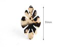 2 Starburst Charms, Southwest Charms, Oak Leaf Charms, Laser Cut Acrylic Shapes, Southwestern Earrings, Beige Tortoise Shell FW010-51-WT