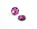 4 Dark Purple Circle Charms, CN077-15-PL01