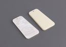 2 Pearl White Acrylic Earring Blanks, Trapezoid Shape, Pure White Charms, Crackle Glass, Pearl Tortoise Shell Keychain Blanks, DX049-37-W03