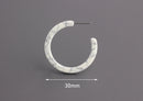 White Marble Earrings Findings, 1 Pair, Acetate Acrylic Hoop Findings, Resin Hoop Earrings, Small Dainty Hoops, Lucite Hoops, EAR053-30-W04