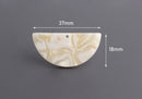 2 Creamy White Half Circle Necklace Blanks, Pearl Acetate Acrylic Earring Blanks, Ivory Tortoise Earrings, Beige Tortoise Shell, CN106-37-W05