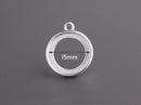 4 Open Back Bezels, 15mm Bezel Setting, Smooth Bezel Cabochon Tray, Silver Plated Bezel Cup, Shallow Bezel, Round Pendant Tray, BEZ001-15-MSP