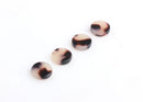 4 Blonde Tortoise Shell Stud Earring Findings, Acrylic Earring Blanks, Little Discs, Tiny Circle Studs, Small Rounds Blanks, LAK033-10-WT