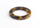 2 Large Plastic O-Rings in Tortoise Shell, Seamless Rings for Swimsuits, Bikinis and Purse Straps, Thickness: 6mm, Diameter: 1.95" Inch