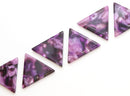 4 Transparent Purple Triangles, Big Triangle Charm, Inverted Triangle, Dark Purple Earring Parts, Purple Tortoise Shell Beads, TR017-21-PL01