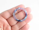 2 Thin Ring Connectors in Transparent Blue Tortoise Shell, Acetate Circle Ring, Acrylic Earring Parts, Donut Bead, Round Charm, RG061-32-U03