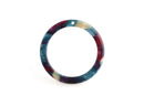 2 Craft Rings in Galaxy Colors, Findings Acetate Rings, Round Bezel for Resin, Open Back Bezel Setting, Lucite Tortoise Shell, RG062-32-GXY