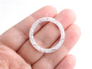 2 Large Circle Loops, 32mm Ring Washer, Translucent White, Large Ring Pendant, Eyeglass Loop Circle, Clear Acrylic Rings, RG056-32-WCL
