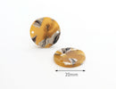 4 Flat Circle Links, 20mm Circle Connector, Jewelry Making Tortoise Shell, Laser Cut Acrylic Disc, 2 Hole Discs, Sew On Jewels, CN129-20-YWB