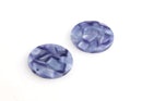 4 Cornflower Blue 22mm Connector, Circle Blank Charms, 22m Discs 2 Holes, Blue Tortoise Shell Jewelry Making, Bracelet Links, CN133-22-U06
