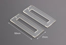 2 Clear Acrylic Beads, Rectangle Blank Acrylic Glass, Transparent Acrylic Earring Blank, Clear Plexiglass, Resin Bezel Setting, DX055-50-CLR