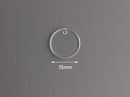 4 Clear Acrylic Circles, 15mm Disc, Transparent Acrylic Disc Clear, Lucite Charm, Acrylic Keychain, Acrylic Earring Blank Parts, CN135-15-CLR