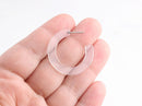 Clear Acrylic Hoop Findings, 1 Pair, Small Clear Lucite Hoop Earrings, Transparent Acrylic Hoops, Plastic Hoop Earring Supply, EAR046-30-CLR