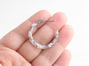 Dove Grey Tortoise Shell Hoop Earrings, 1 Pair, Gray Acetate Hoops, One Inch Hoops, Bulk Hoop Earrings, Marble Earrings, EAR050-30-GY01
