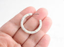 White Marble Earrings Findings, 1 Pair, Acetate Acrylic Hoop Findings, Resin Hoop Earrings, Small Dainty Hoops, Lucite Hoops, EAR053-30-W04