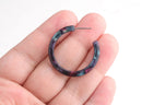 Green Purple Hoop Earring Findings, 1 Pair, Galaxy Hoops, Small Thin Hoops, Small Acetate Hoop Earrings, Tortoiseshell Hoops, EAR054-30-GXY